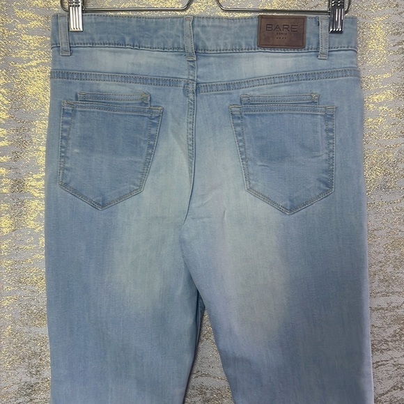 Bare Denim 91 Ice Blue Straight Skinny Leg Jeans Size 28 - Picture 8 of 16